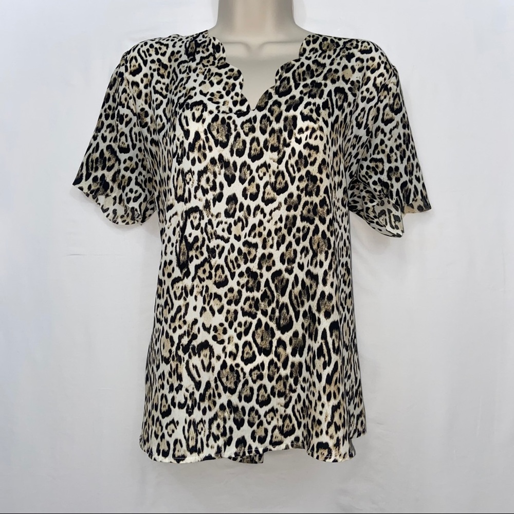 Nine Britton Leopard Print Blouse